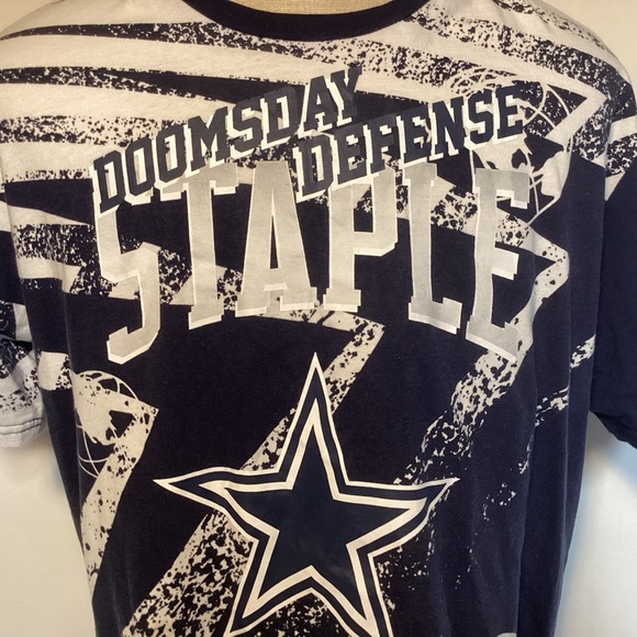 Dallas Cowboys NFL Staple Doomsday defense all over print Mens T-shirt size 2XL - Picture 2 of 9